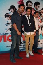 John Abraham, Ayushmann Khurrana at the first look at Vicky Donor film in Cinemax on 7th March 2012 (30).JPG